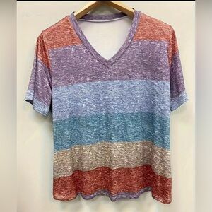 Block striped t shirt